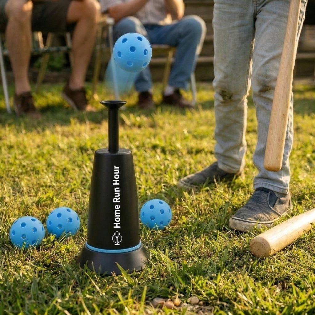 The ball waits at the top of the jump, ready to be hit